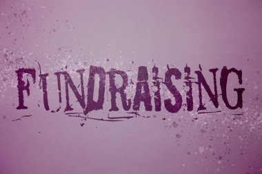 Kavramsal el bağış toplama gösterilen yazma. Aradığınız yardım için mali destek iş fotoğraf metnin neden veya mor arka plan ilham splatters kurumsal fikirler iletileri iletişim