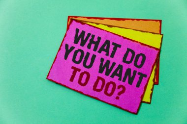 Ne yapmak sen istemek için sorum gösterilen Not yazma. İş fotoğraf vitrine sakin tatil seyahat arzusu fikirler meditasyon mesaj iletişim yansıma yeşil arka plan düşündüm duygular