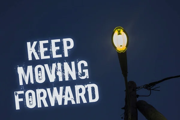 Word Writing Text Keep Moving Forward Business Concept Improvement Career — Stock Photo, Image
