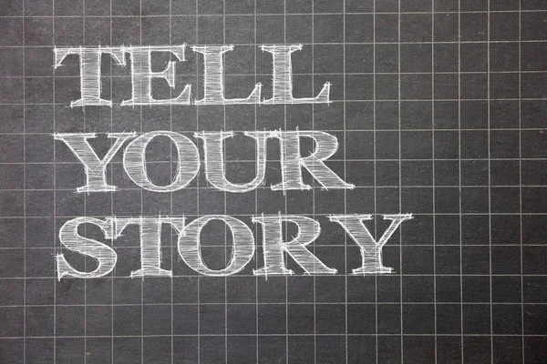 写笔记显示讲述你的故事 商业照片展示表达你的感觉叙事写你的传记图表灰色消息思想思想信息重要数学 — 图库照片