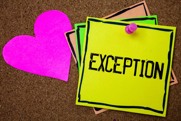 Текст для написания слов Exception. Бизнес-концепция для Мбаппе или вещь, которая исключена из общего заявления.
