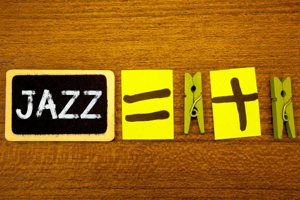 Texte Écrit Jazz Concept Entreprise Pour Type Musique Origine Noire — Photo