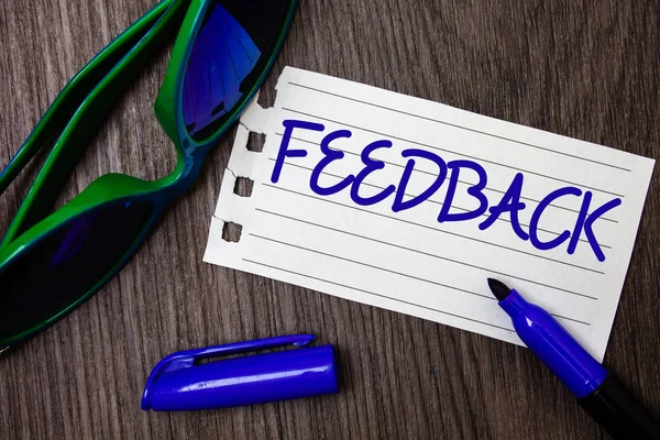 Texte Écriture Texte Feedback Concept Affaires Pour Avis Des Clients — Photo