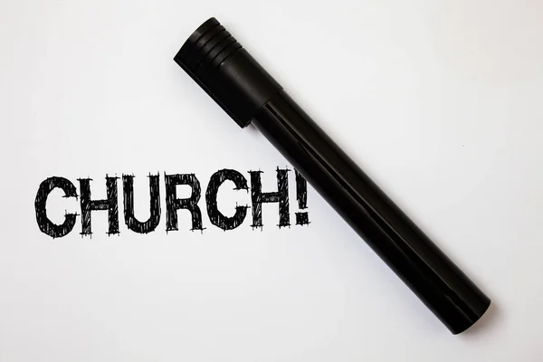 Word Writing Text Church Business Concept Cathedral Altar Tower Chapel — Stock Photo, Image