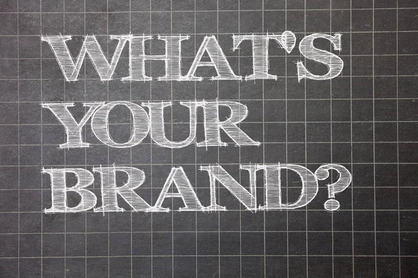 당신의 브랜드 질문을 보여주는 슬로건이 마케팅 그래프 메시지 아이디어 수학에 — 스톡 사진