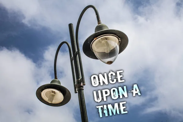 Text Sign Showing Once Open Time Conceptual Photo Telling Story — Stock Photo, Image