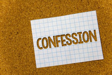 İtiraf gösterilen metin işareti. Yapılacaklar listesi kavramsal fotoğraf kabul vahiy açıklama Divulgence söyleyiş iddia Cork arka plan defter kağıt fikirler mesajlar düşünceler hatırlıyorum