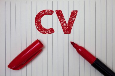 Word metin Cv. iş kavramı özgeçmiş özgeçmiş Infographics iş aramaya çalışan işe defter Kağıt arka plan açık işaret fikirler için iletileri ilham düşünceleri yazma