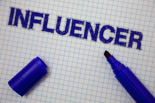 Handwriting Text Influencer Concept Meaning Person Who Influences Affect Decisions — Stock Photo, Image