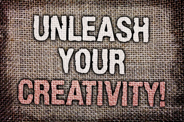 Writing Note Showing Unleash Your Creativity Call Business Photo Showcasing — Stock Photo, Image