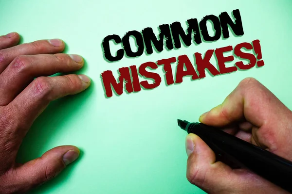 Word Writing Text Common Mistakes Motivational Call Business Concept Lot — Stock Photo, Image