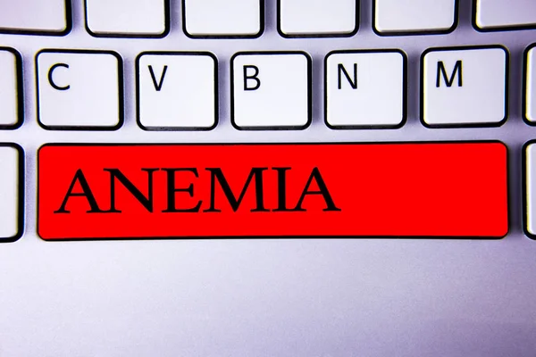 Manuscrito Texto Escrevendo Anemia Conceito Significado Insanidade Doença Perda Sangue — Fotografia de Stock