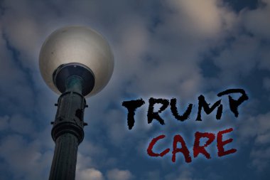Word metin yazma Trump umurumda. Gökyüzü fikirler mesaj aydınlatmak yansımaları mavi bulutlu bulutlar uygun bakım yasası Amerika Birleşik Devletleri ışık sonrası için için iş kavramı yerine ifade eder