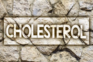 Kolesterol gösterilen Not yazma. Düşük yoğunluklu Lipoprotein yüksek yoğunluk Lipoprotein şişman kilolu fikirler mesaj taş taş rock vitrine iş fotoğraf arka vahşi doğal taş kayalar