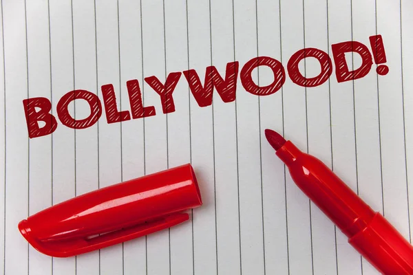 Tekstskilt Som Viser Bollywood Motivational Call Begrepsfoto Hollywood Movie Film – stockfoto
