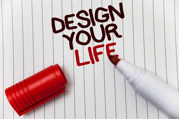 Escrita Mão Conceitual Mostrando Design Your Life Exibição Fotos Negócios — Fotografia de Stock