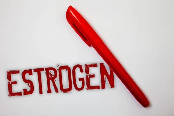 Znak Textu Zobrazeno Estrogen Konceptuální Fotografie Skupiny Hormonů Podporovat Rozvoj — Stock fotografie