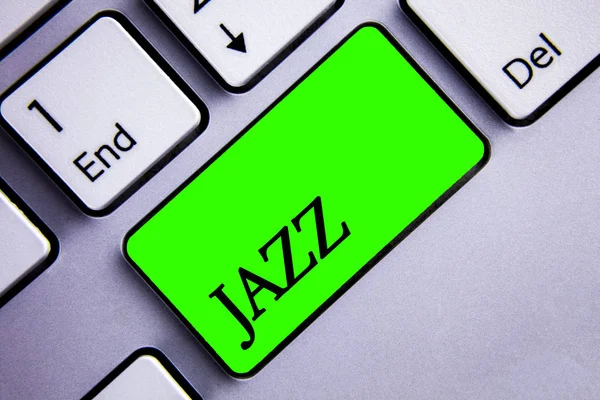 Jazz Yazma Yazısı Metin Siyah Amerikan Kökenli Müzik Türü Güçlü — Stok fotoğraf