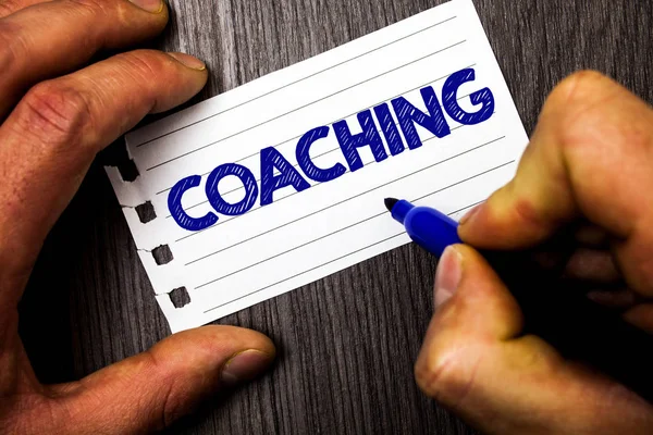 Writing Note Showing Coaching Business Photo Showcasing Prepare Enlightened Cultivate — Stock Photo, Image