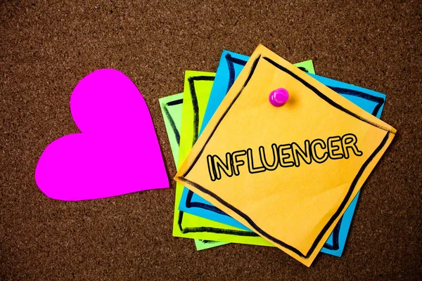 Parola Scrittura Testo Influencer Business Concept Persona Che Influenza Influenzano — Foto Stock