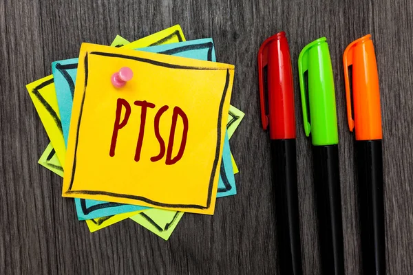 Sinal Texto Mostrando Ptsd Foto Conceitual Post Traumatic Stress Disorder — Fotografia de Stock