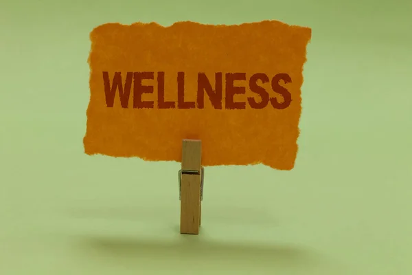 Writing Note Showing Wellness Business Photo Showcasing Making Healthy Choices — Stock Photo, Image