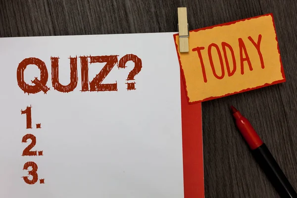 Text Schreiben Quizfrage Geschäftskonzept Für Kurztests Evaluierungsprüfung Zur Quantifizierung Ihrer — Stockfoto