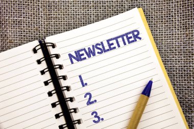 Word yazı metni bülten. İş kavramı bülteni için düzenli olarak abone üyelerine haber rapor topu noktası kalem iş bahar günlüğü chronicle günlük rutin Jüt arka plan gönderdi.