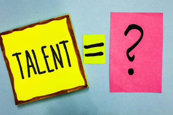 Handgeschreven Tekst Schrijven Talent Concept Wat Betekent Dat Natuurlijke Capaciteiten — Stockfoto