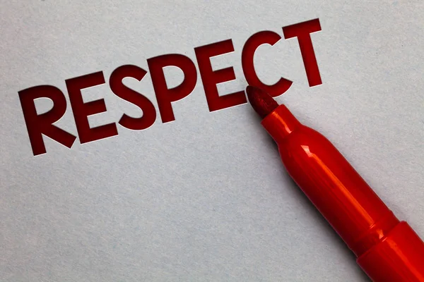 Tekst Bord Respect Tonen Conceptuele Foto Dacht Dat Gevoel Van — Stockfoto