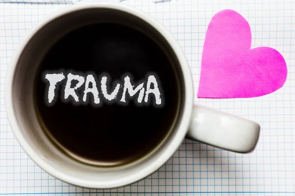 Palabra Escribiendo Texto Trauma Concepto Negocio Para Lesiones Físicas Emocionales — Foto de Stock
