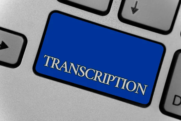 Begrebsmæssig Håndskrift Viser Transskription Business Foto Tekst Skrevet Eller Trykt - Stock-foto