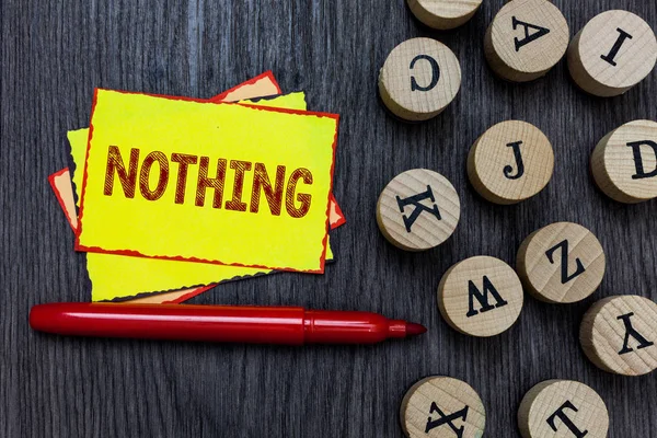 Writing Note Showing Nothing Business Photo Showcasing Anything Single Thing — Stock Photo, Image