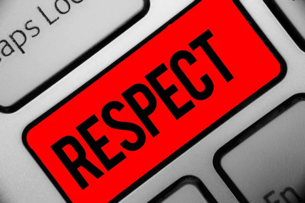 Handgeschreven Tekst Schrijven Van Respect Concept Wat Betekent Dat Gevoel — Stockfoto