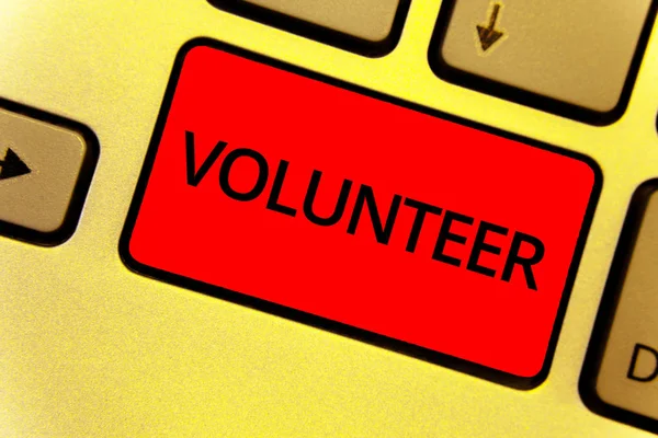 Написання Тексту Волонтер Бізнес Концепція Волонтерів Більшої Соціальної Причини Служить — стокове фото