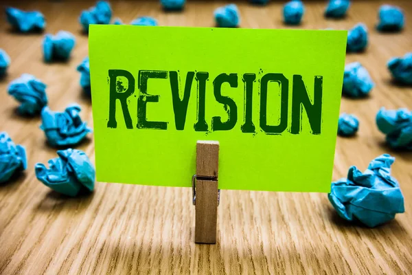 Word Writing Text Revision Business Concept Rechecking Proceeding Self Improvement — Stock Photo, Image