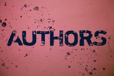 El yazısı metin yazarlar. Pembe arka plan dağınık boya splatters yazar gazeteci şair biyografi yazarı oyun yazarı besteci yaratıcı fikirler mesajlar duygularını iletişim anlam kavramı