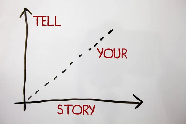Schreibnotiz Die Ihre Geschichte Erzählt Business Foto Das Ihre Gefühle — Stockfoto