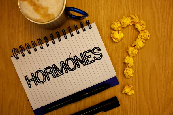Handwriting Text Hormones Concept Meaning Regulatory Substance Produced Organism Stimulate — Stock Photo, Image