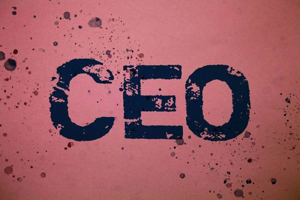 Manuscrito Texto Ceo Conceito Significado Diretor Executivo Chefe Chefe Chefe — Fotografia de Stock