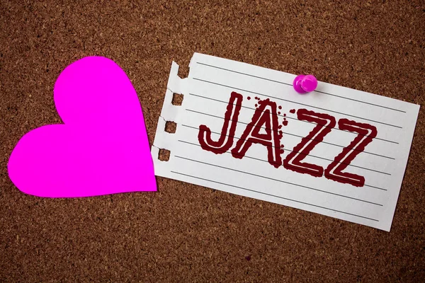 Handskrift Text Jazz Begrepp Som Betyder Typ Musik Svart Amerikansk — Stockfoto