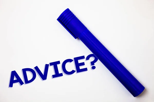 Handgeschreven Tekst Advies Vraag Begrip Betekenis Counseling Aanmoediging Helpen Adviseren — Stockfoto