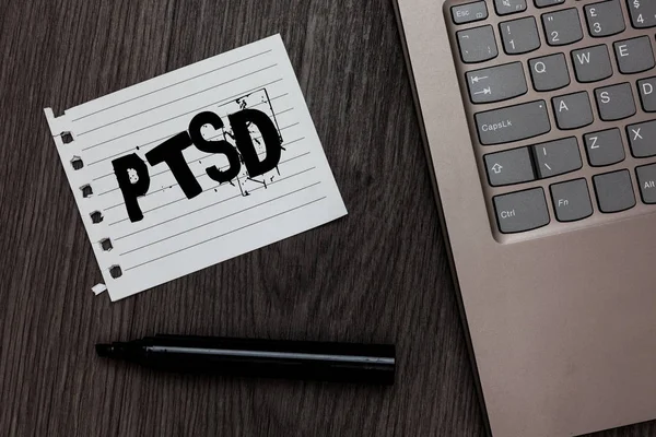 Texto Escritura Palabras Ptsd Concepto Negocio Para Trastorno Estrés Postraumático — Foto de Stock