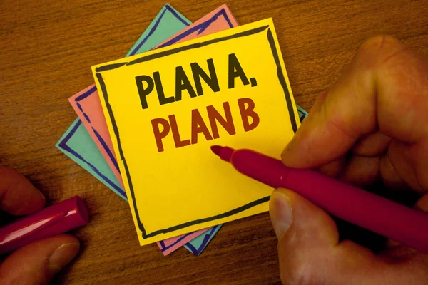 Écriture Manuscrite Conceptuelle Montrant Plan Plan Business Photo Text Solutions — Photo