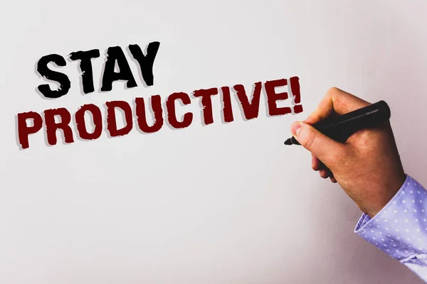 Szöveg Írása Produktív Motivációs Hívja Szó Üzleti Koncepció Hatékonyság Koncentráció — Stock Fotó