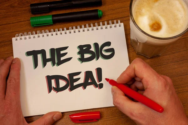 Writing Note Showing Big Idea Motivational Call Business Photo Showcasing — Stock Photo, Image