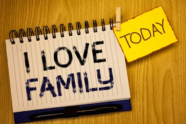 Wordss Scrive Testo Love Family Business Concept Buoni Sentimenti Affetto — Foto Stock