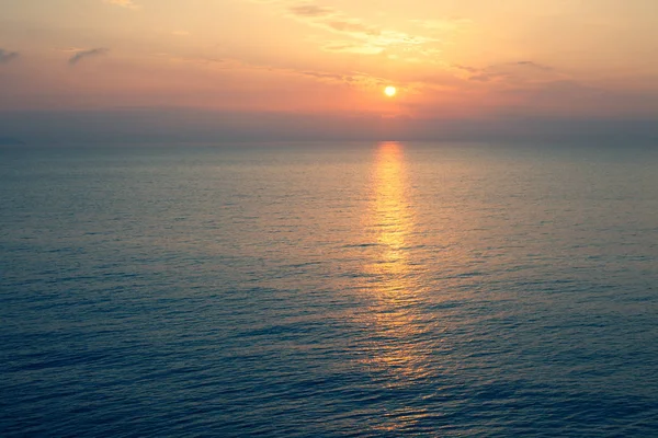 Море Захід Сонця Над Horizont Beautiful Океану Sunshine Краєвид Сутінки — стокове фото