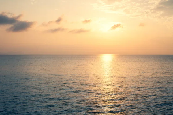 Море Захід Сонця Над Horizont Beautiful Океану Sunshine Краєвид Сутінки — стокове фото