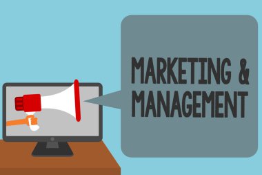 Word metin yazma, pazarlama ve yönetim. İş kavramı ürün tehlikeli iletmek için stratejiler geliştirme süreci için komut dosyası ileti uyarı sinyalleri ses hoparlörleri duyuru